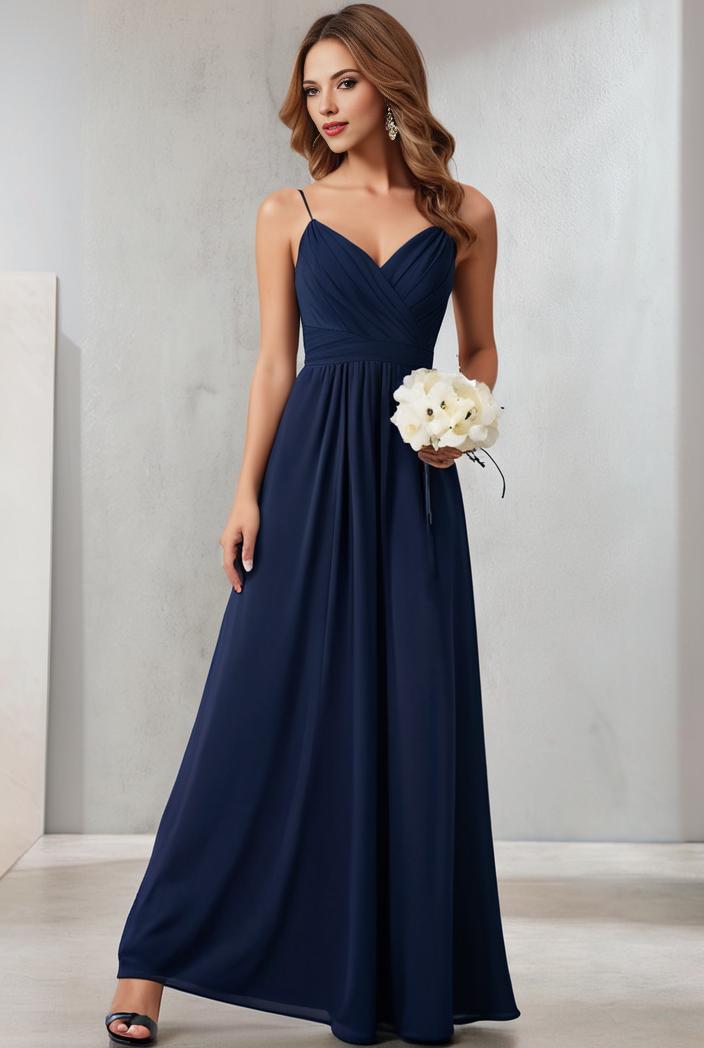 convertible chiffon lace open back spaghetti straps bridesmaid dress 121701