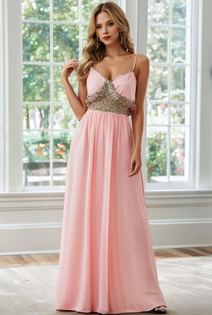 convertible chiffon lace open back spaghetti straps bridesmaid dress 121710