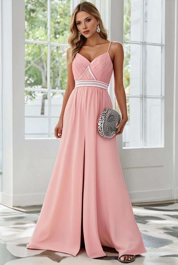 convertible chiffon lace open back spaghetti straps bridesmaid dress 121725