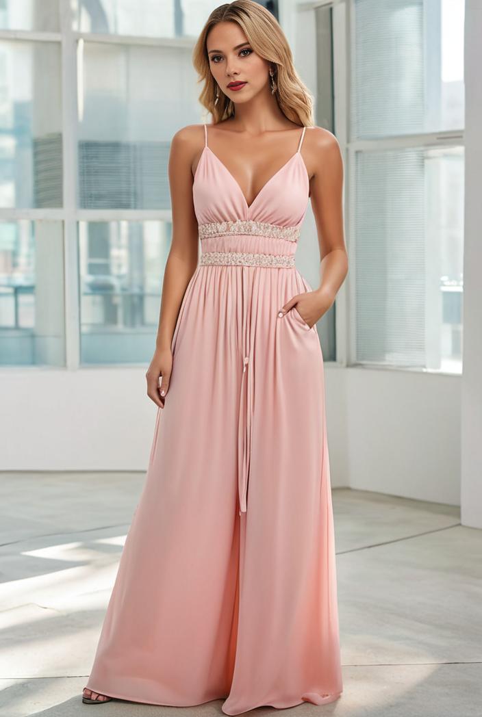 convertible chiffon lace open back spaghetti straps bridesmaid dress 121735