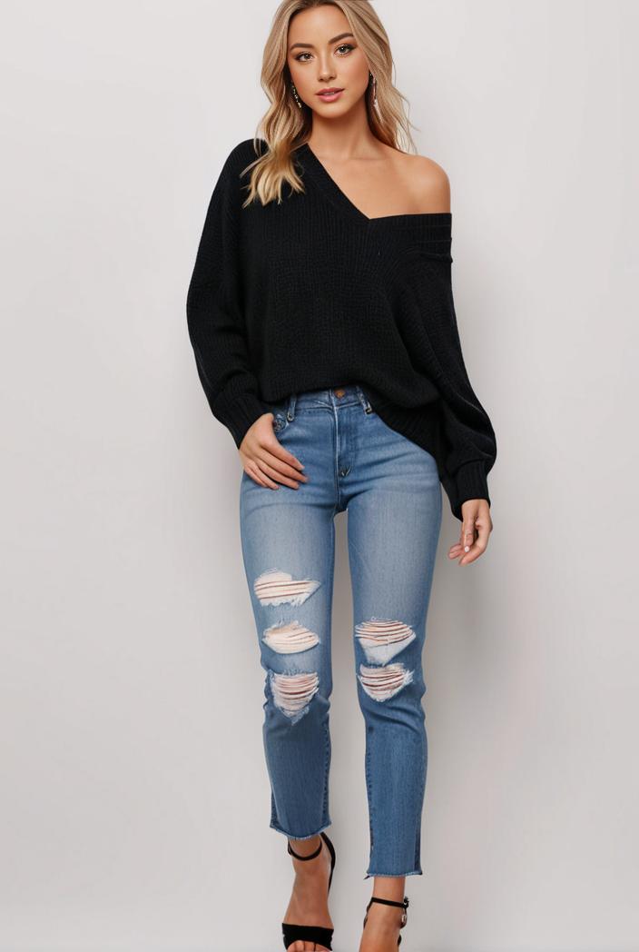 curvy high waist ripped raw hem cropped skinny denim jeans 136938