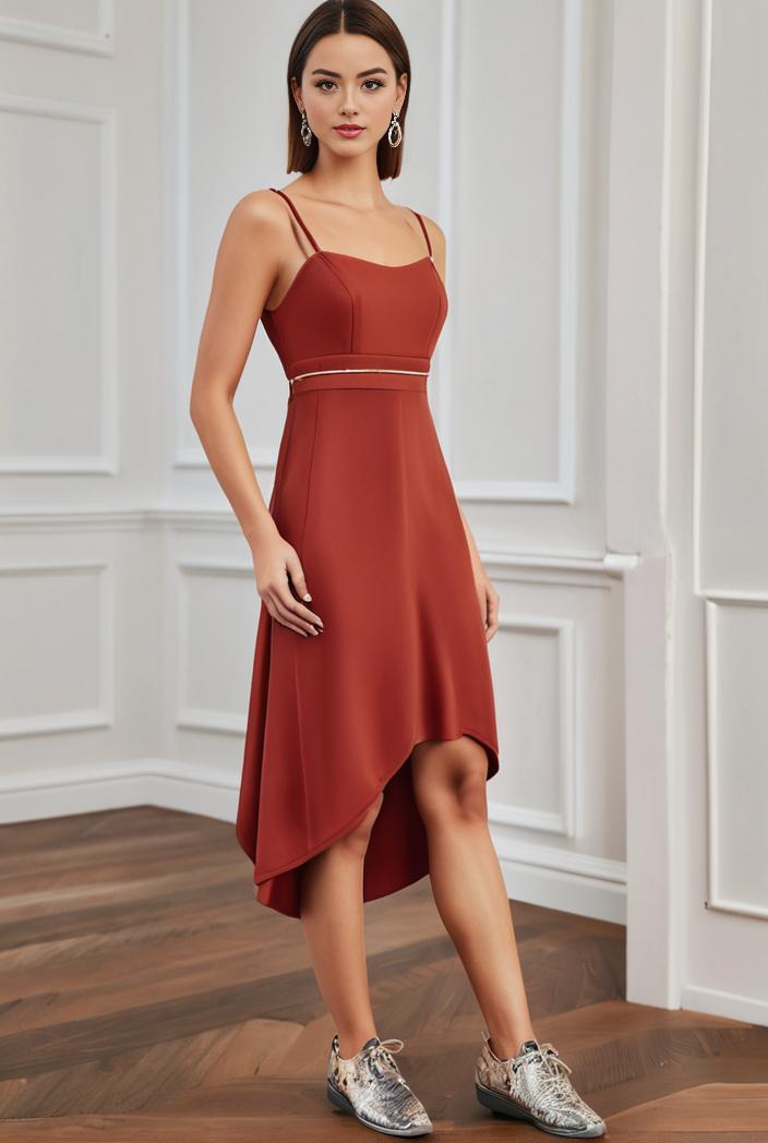 deep v neck lace chiffon bridesmaid dress with asymmetrical hem 137108