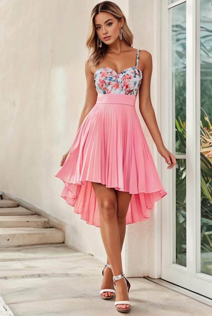 deep v neck lace chiffon bridesmaid dress with asymmetrical hem 137134