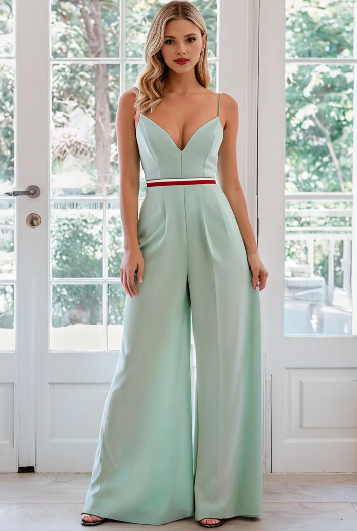 flowy chiffon one shoulder with three straps bridesmaid dress 131677
