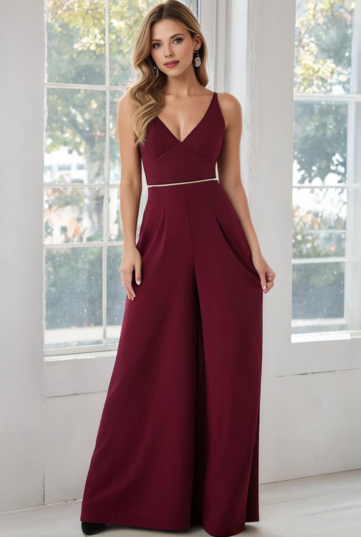 flowy chiffon one shoulder with three straps bridesmaid dress 131700