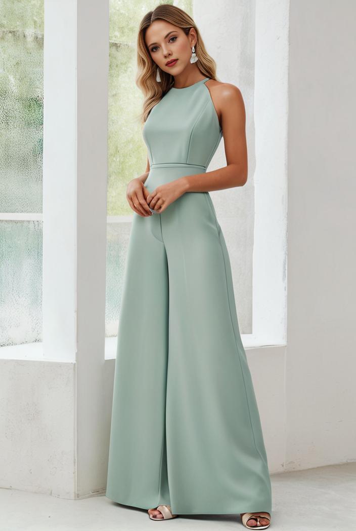 flowy chiffon one shoulder with three straps bridesmaid dress 131706