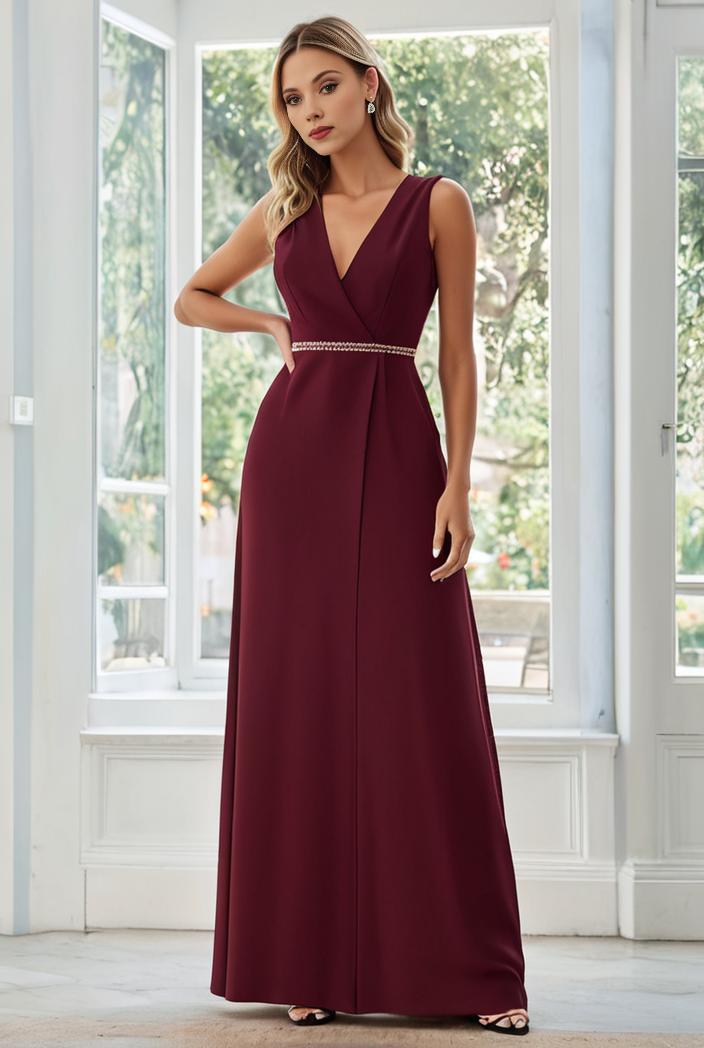 flowy chiffon one shoulder with three straps bridesmaid dress 131719