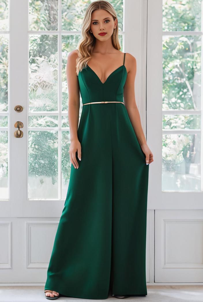 flowy chiffon one shoulder with three straps bridesmaid dress 131735