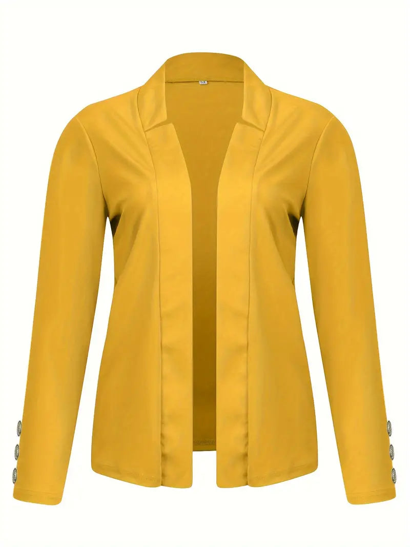 Sophisticated Office Blazer with Stylish Button Detail