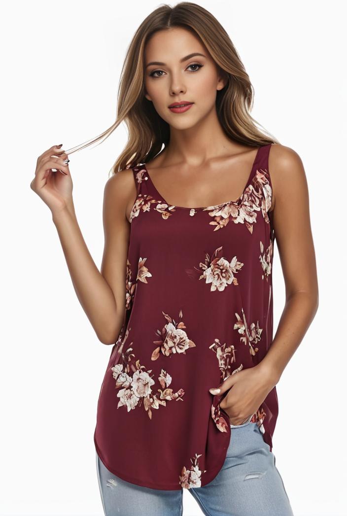 plus size boho tank top women s plus paisley print square neck medium stretch ruched tank top 138065