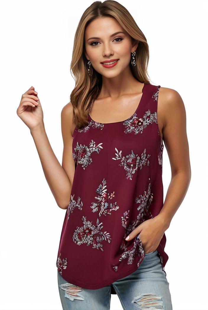 plus size boho tank top women s plus paisley print square neck medium stretch ruched tank top 138067