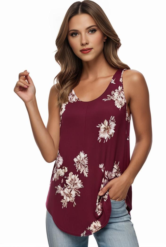 plus size boho tank top women s plus paisley print square neck medium stretch ruched tank top 138070