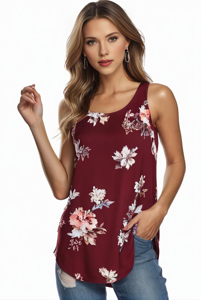 plus size boho tank top women s plus paisley print square neck medium stretch ruched tank top 138071