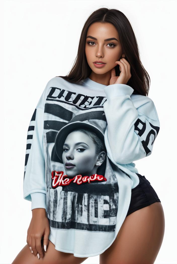 plus size casual sweatshirt women s plus graphic letter print long sleeve round neck slight stretch sweatshirt 138473