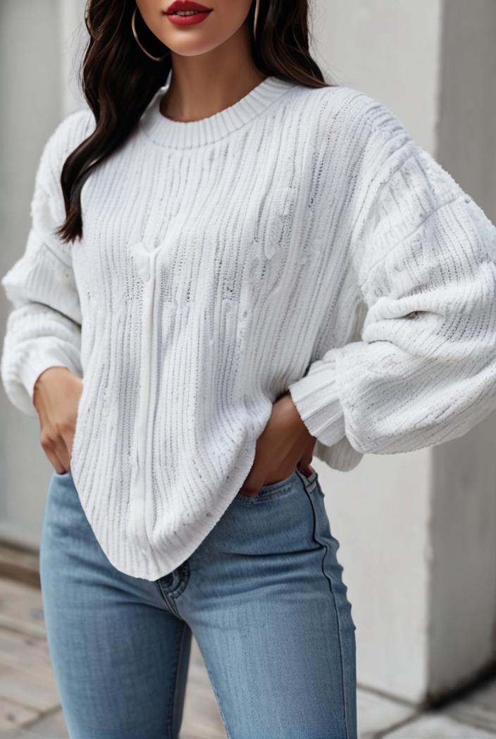 plus size casual sweatshirt women s plus solid waffle pattern long sleeve round neck sweatshirt 138600