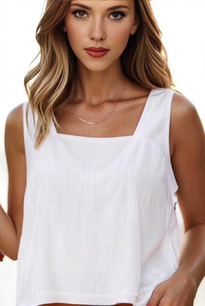 plus size casual tank top women s plus solid square neck slight stretch pleated tank top 138862