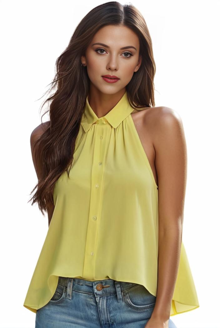 plus size elegant tank top women s plus solid halter neck tie back ruched tank top 140106