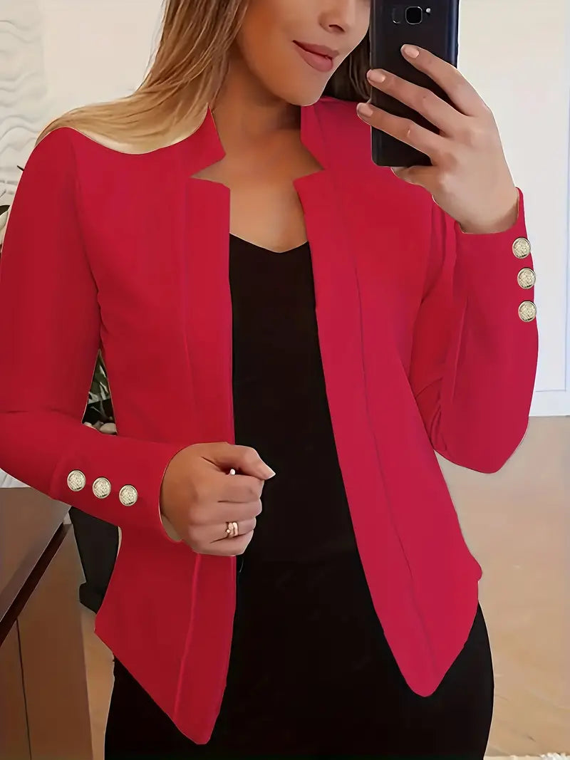 Sophisticated Office Blazer with Stylish Button Detail