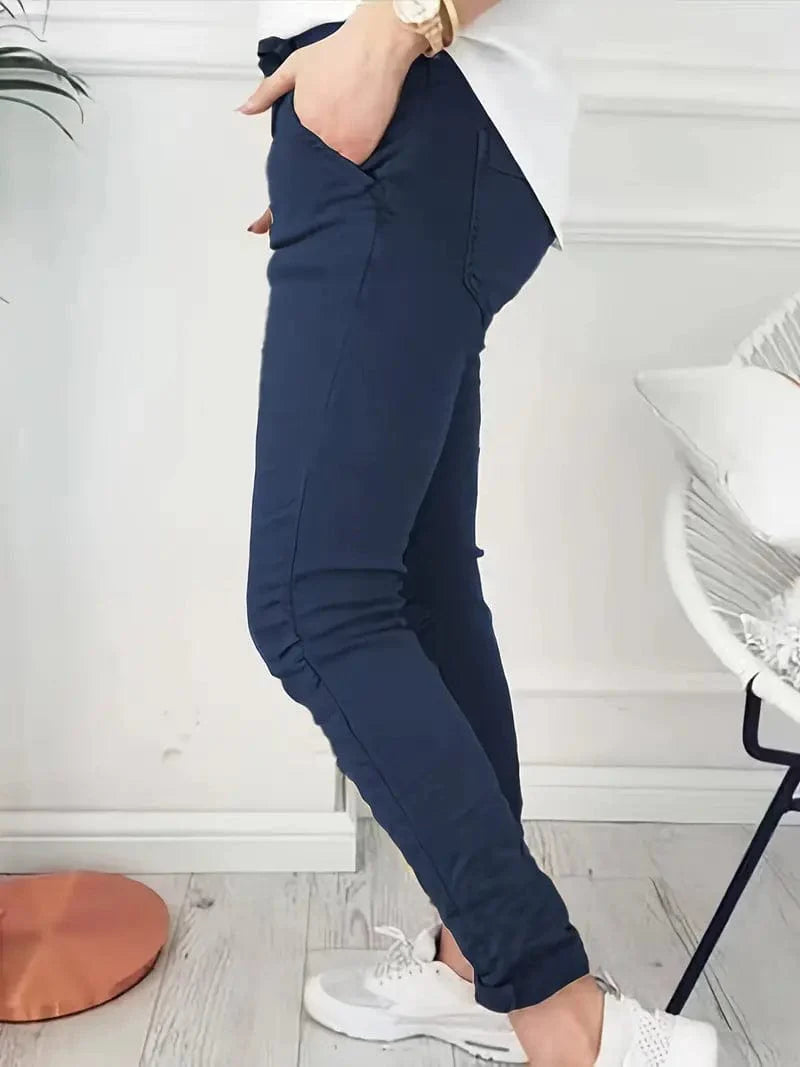 Long Drawstring Pants with Pockets for Women