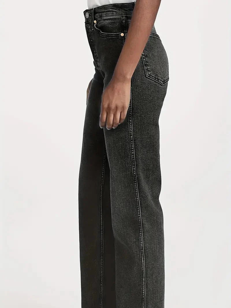 Mid-Stretch Loose Fit Women's Denim Pants
