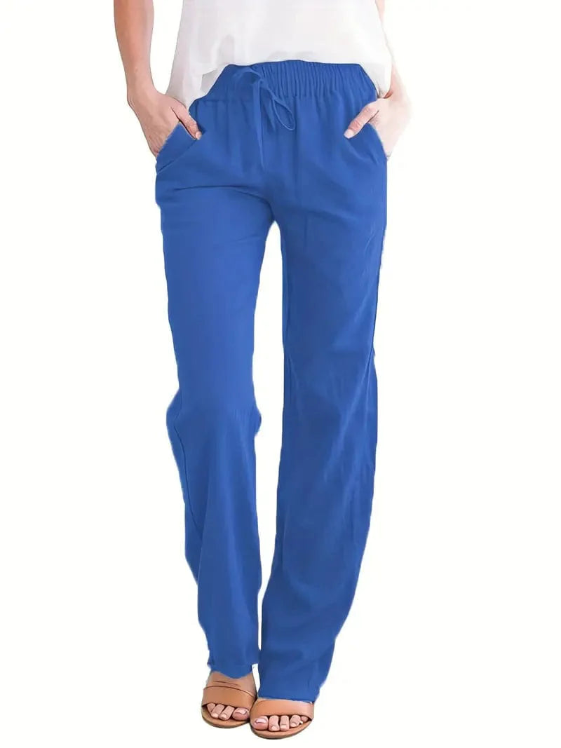 Everyday Drawstring Waist Pants for Women, Stylish Casual Bottoms