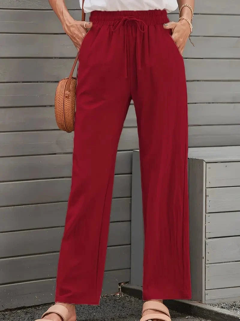 Everyday Drawstring Waist Pants for Women, Stylish Casual Bottoms