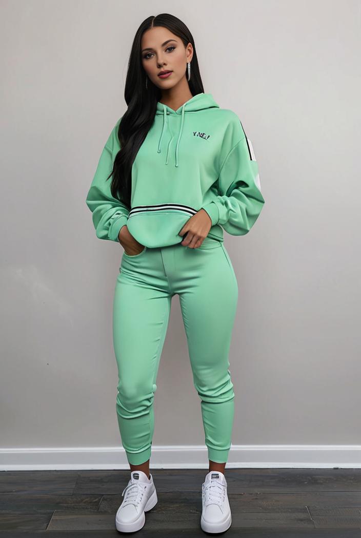 casual drawstring pants and hoodie combo set for women 143724