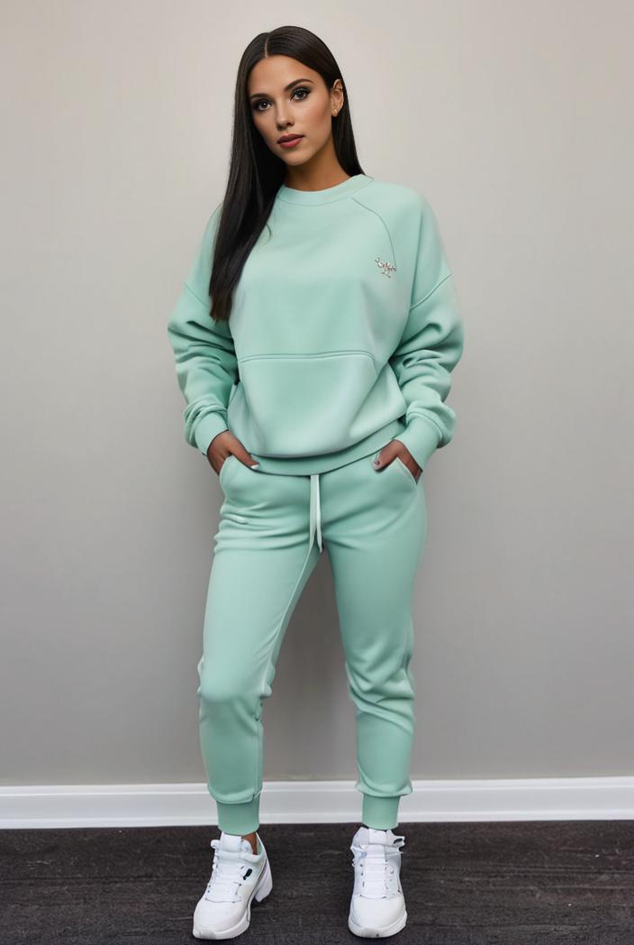 casual drawstring pants and hoodie combo set for women 143727