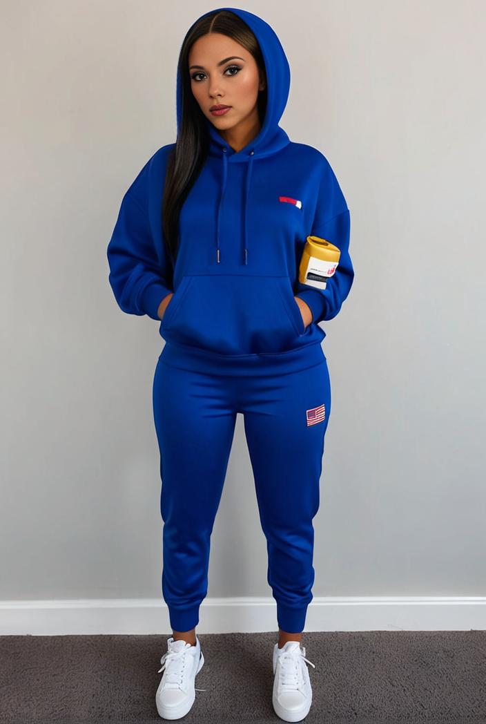 casual drawstring pants and hoodie combo set for women 143730