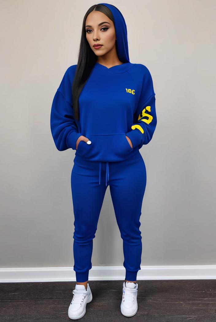 casual drawstring pants and hoodie combo set for women 143735