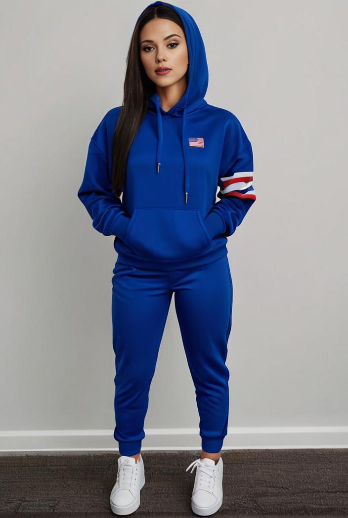 casual drawstring pants and hoodie combo set for women 143737
