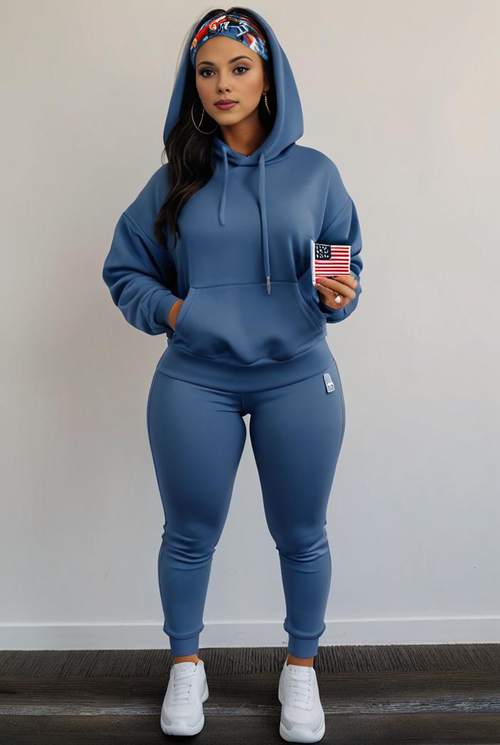 casual drawstring pants and hoodie combo set for women 143739