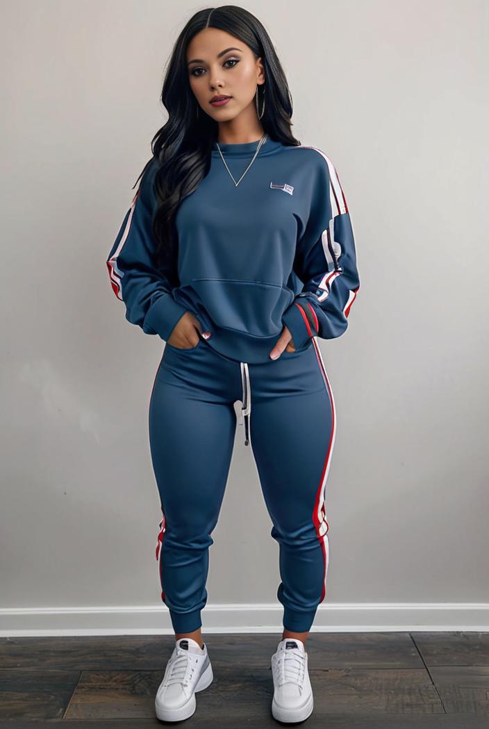 casual drawstring pants and hoodie combo set for women 143740