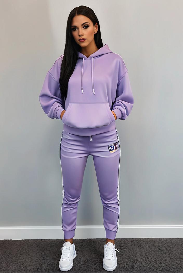 casual drawstring pants and hoodie combo set for women 143746