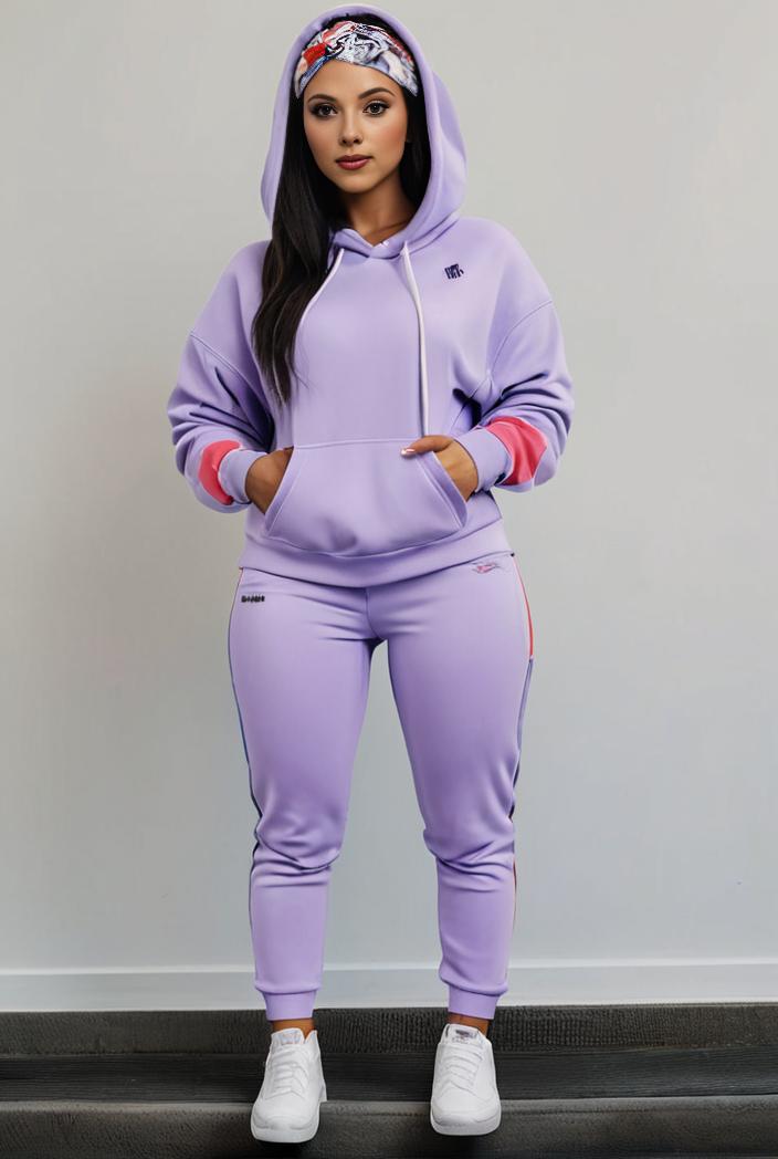 casual drawstring pants and hoodie combo set for women 143747