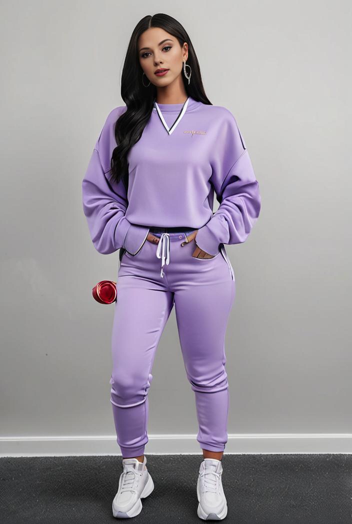 casual drawstring pants and hoodie combo set for women 143748