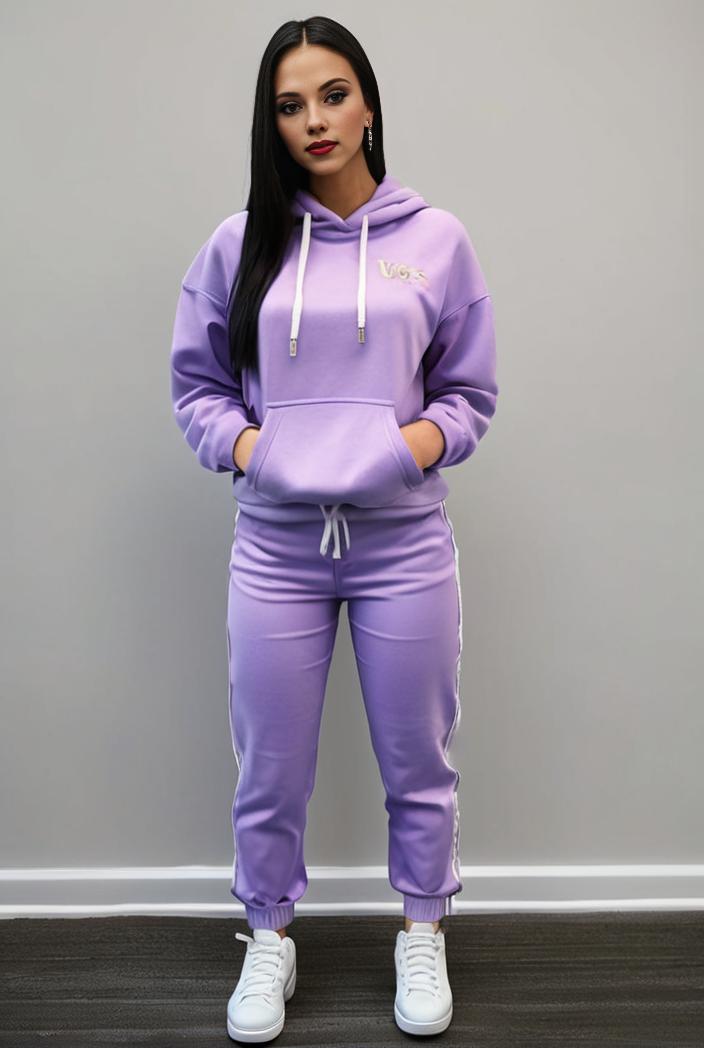 casual drawstring pants and hoodie combo set for women 143750