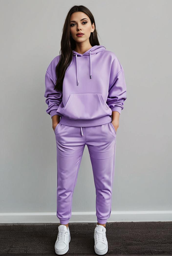 casual drawstring pants and hoodie combo set for women 143753