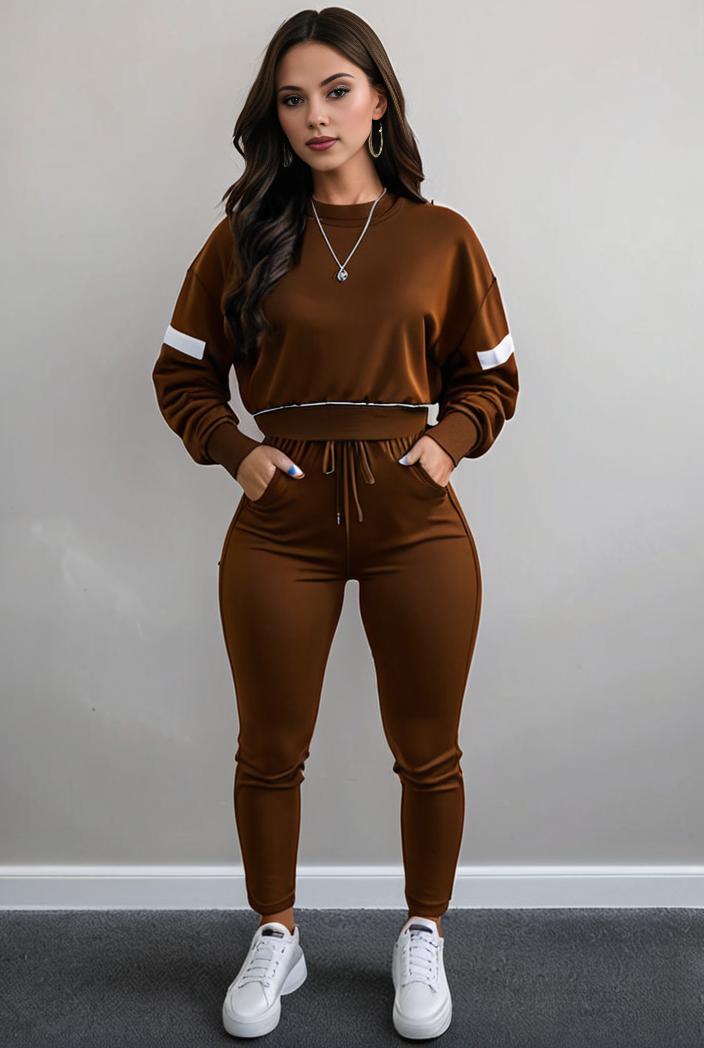 casual drawstring pants and hoodie combo set for women 143756