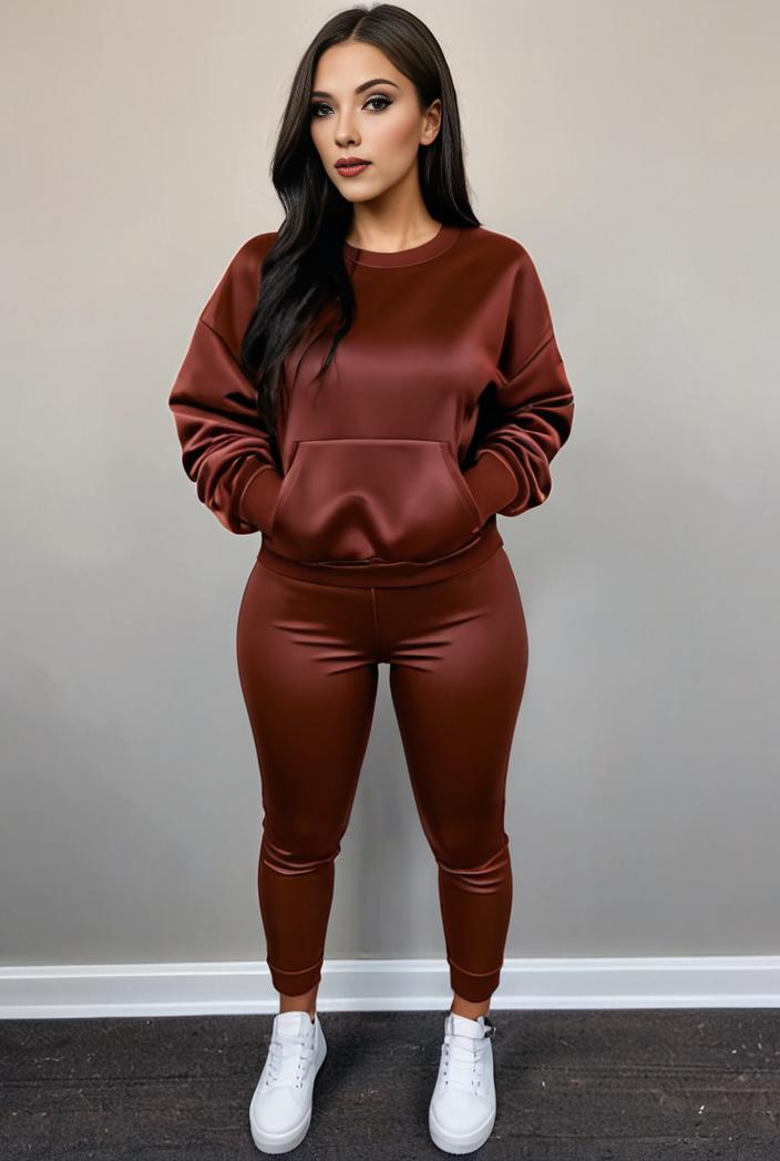 casual drawstring pants and hoodie combo set for women 143759