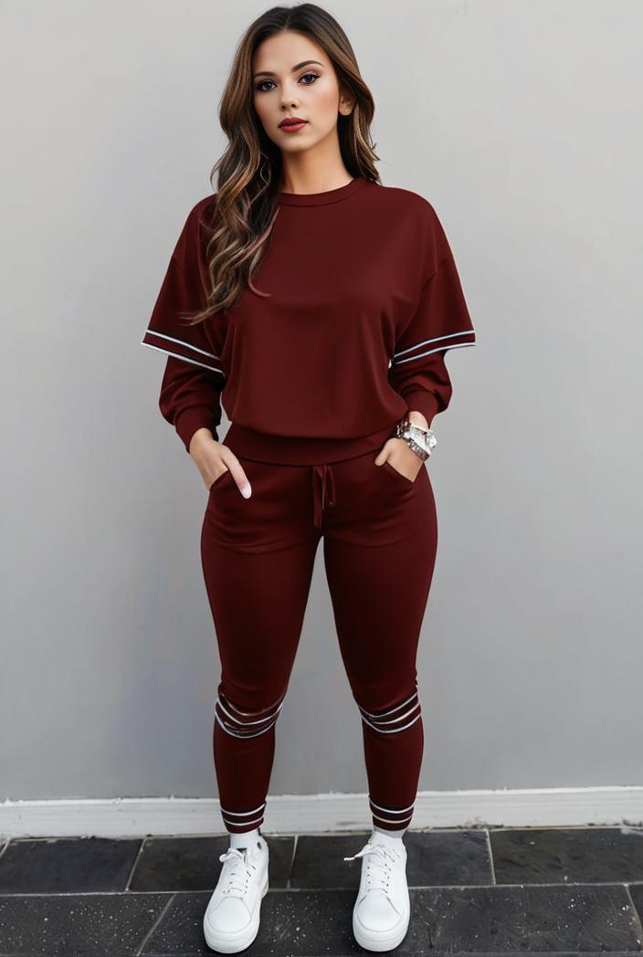 casual drawstring pants and hoodie combo set for women 143760