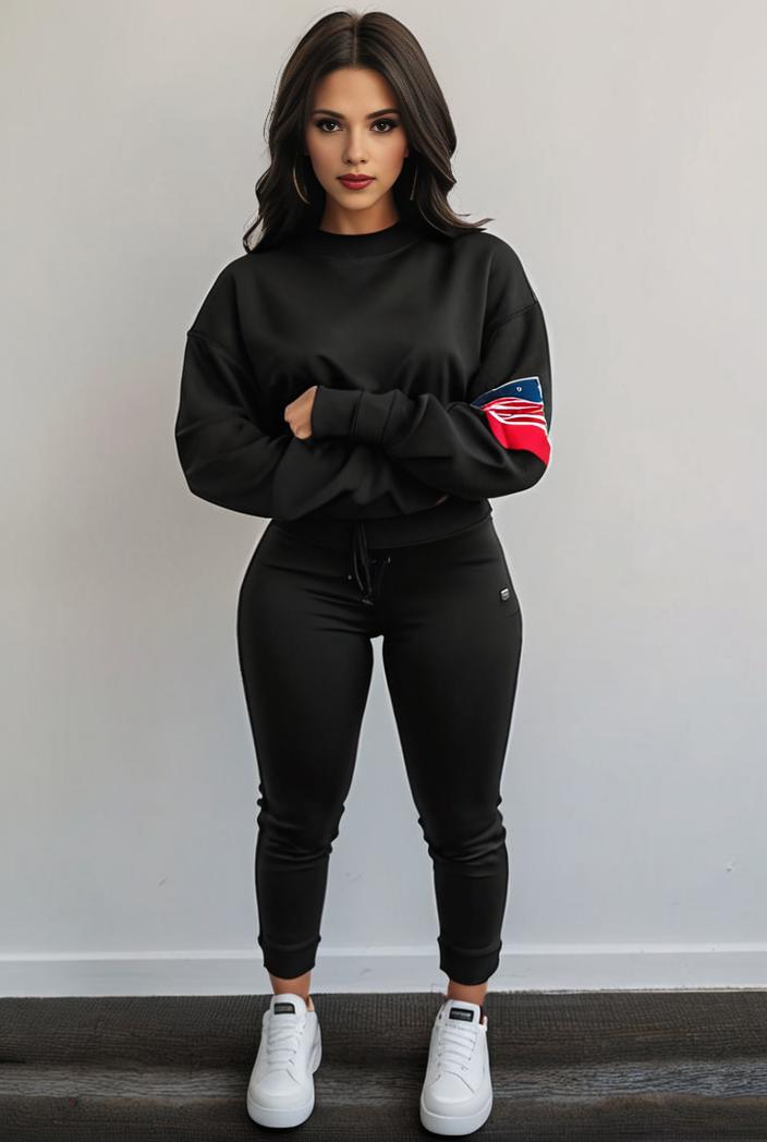 casual drawstring pants and hoodie combo set for women 143763