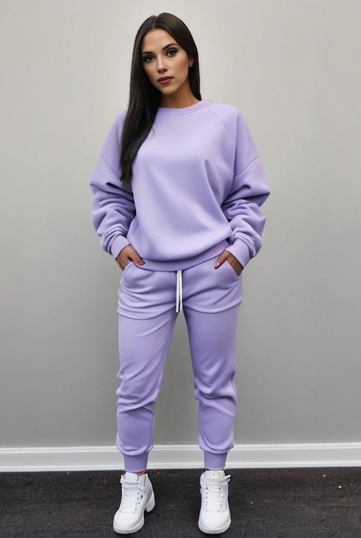 casual drawstring pants and hoodie combo set for women 143775