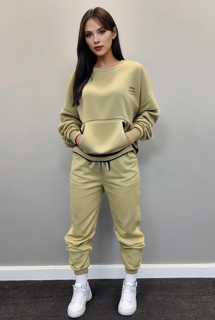 casual drawstring pants and hoodie combo set for women 143783