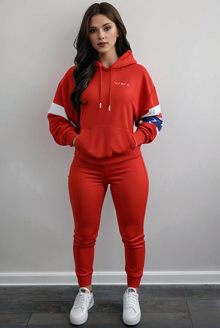 casual drawstring pants and hoodie combo set for women 143788
