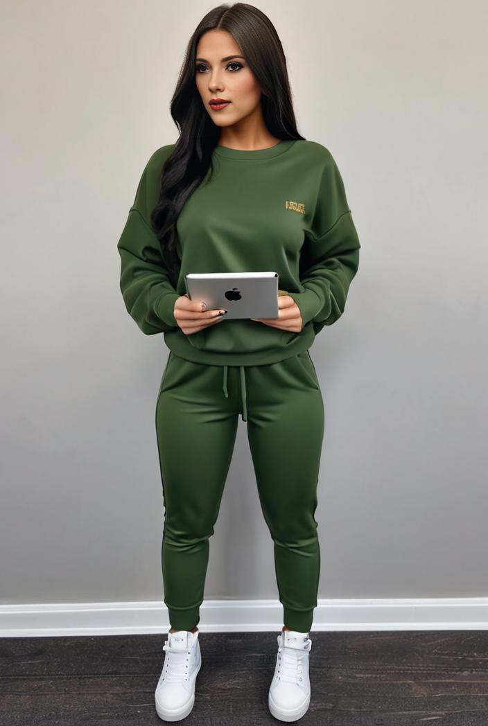 casual drawstring pants and hoodie combo set for women 143799