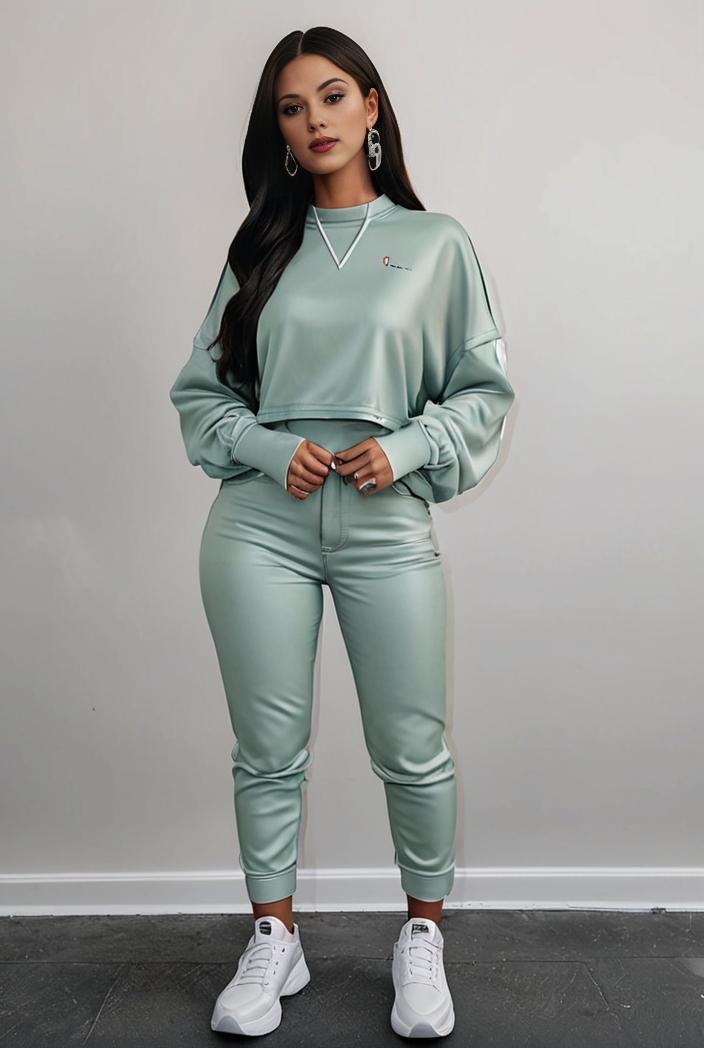 casual drawstring pants and hoodie combo set for women 143804