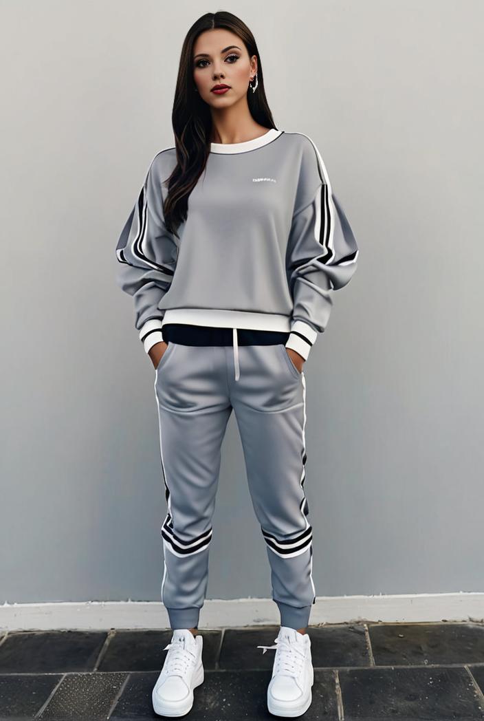 casual drawstring pants and hoodie combo set for women 143808