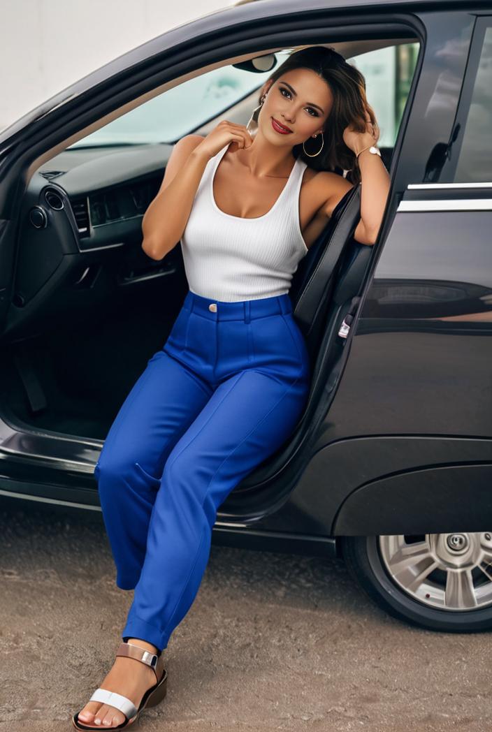 casual skinny jeans with ripped holes and slant pockets 144473