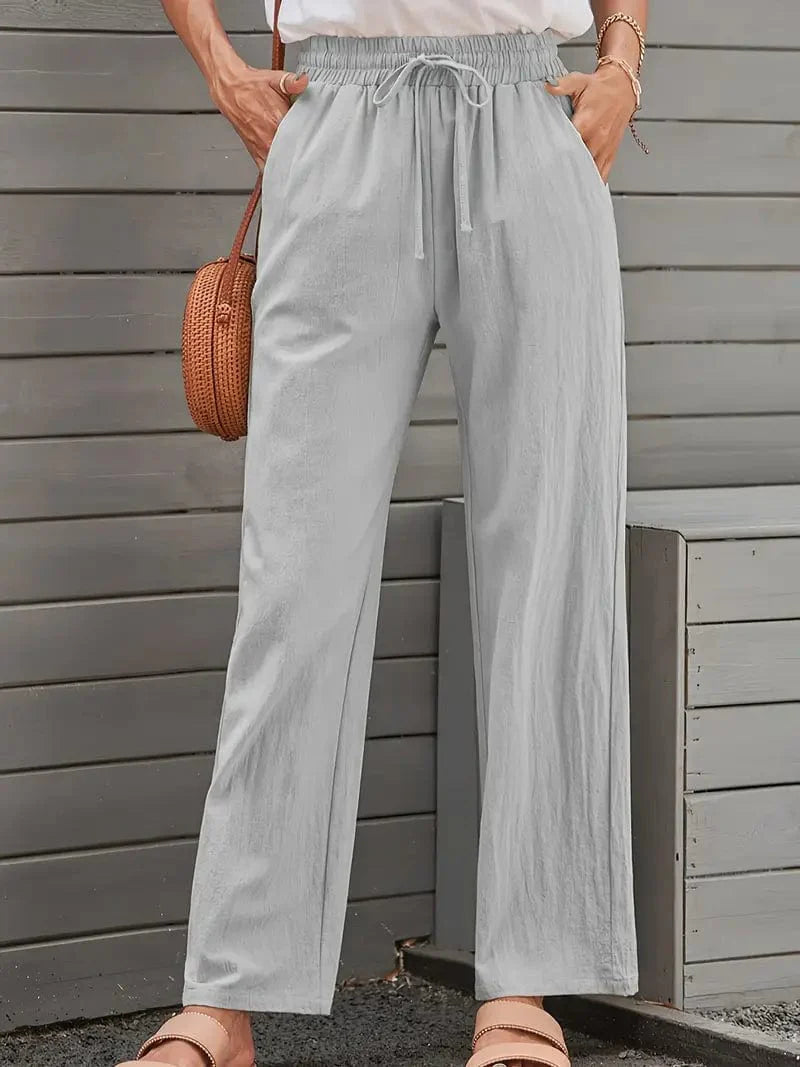 Everyday Drawstring Waist Pants for Women, Stylish Casual Bottoms